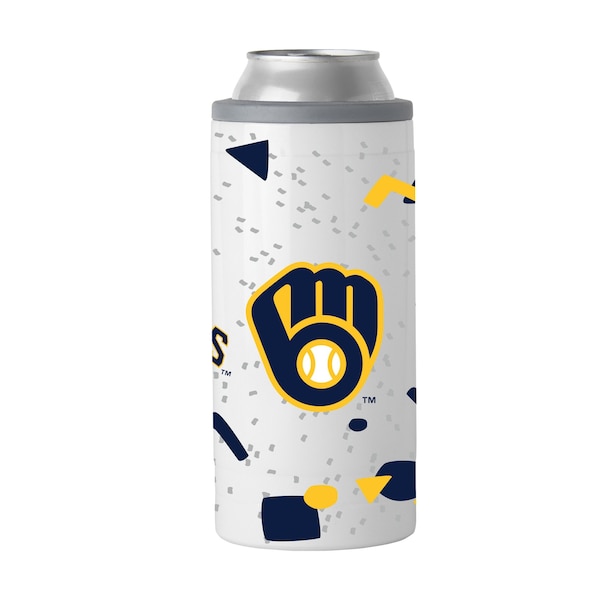 Logo Brands Milwaukee Brewers 12oz Flashback Slim Can Coolie - 516-S12C-55