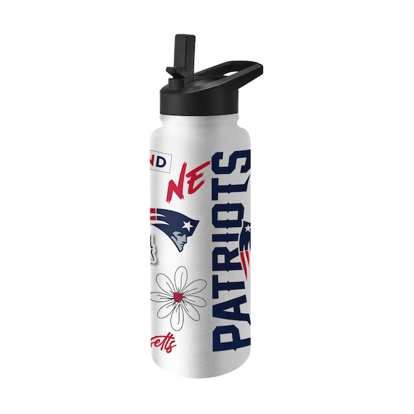Logo Brands New England Patriots 34oz Native Quencher Bottle - 619-S34QB-63