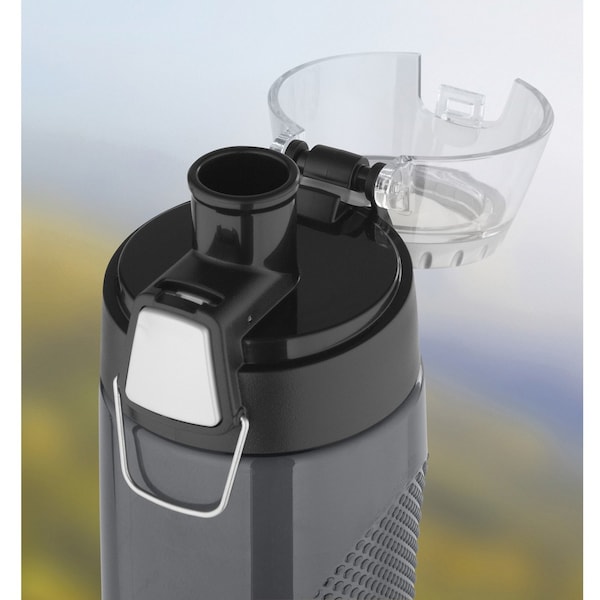 Thermos BPA Free Plastic Hydration Bottle w/Meter, 24 oz., Smoke - HP4100SMTRI6