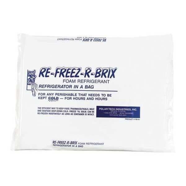 Re-Freez-R-Brix Re-Freez-R-Brix Cold Bricks, 11 1/4" x 9 1/4" x 1", White, PK12 - RB64