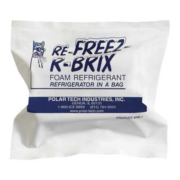 Re-Freez-R-Brix Re-Freez-R-Brix Cold Bricks, 4 1/2" x 2" x 1 1/2", White, PK48 - RB7