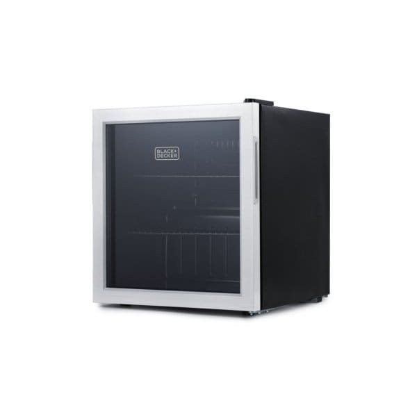 Black & Decker 1.7 Cu. Ft. Beverage Cooler with Double Pane Glass Door Drink Fridge with 63-Can Capacity - BDB16HS