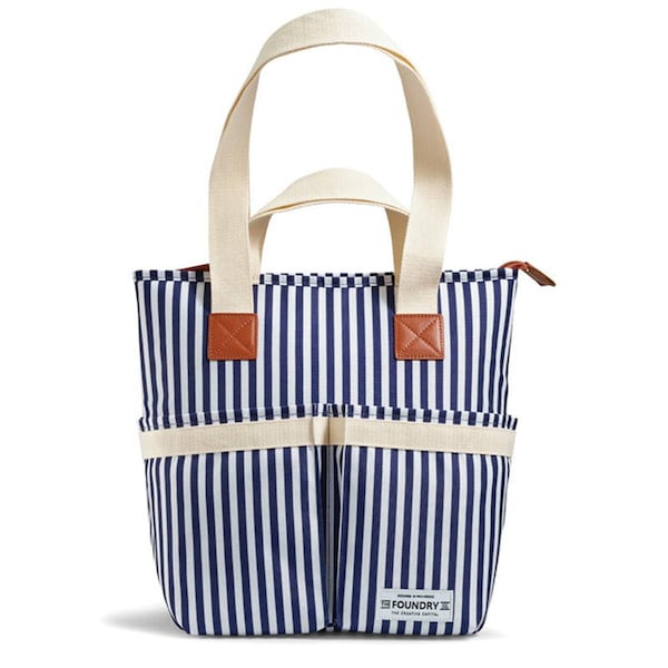 Medport Foundry Navy Vineyard Stripe Cooler Tote Bag - 1352FFSC2888