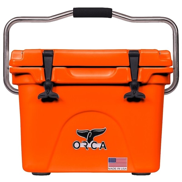 Orca Cooler, 20 qt Cooler, Blaze Orange, Up to 10 days Ice Retention - ORCBZO020