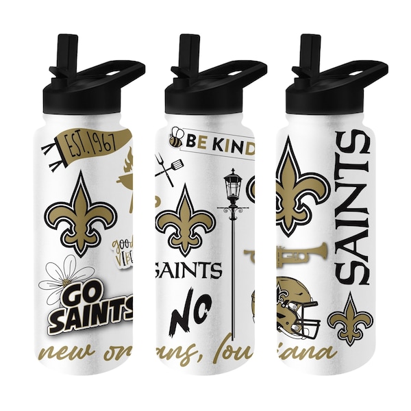Logo Brands New Orleans Saints 34oz Native Quencher Bottle - 620-S34QB-63