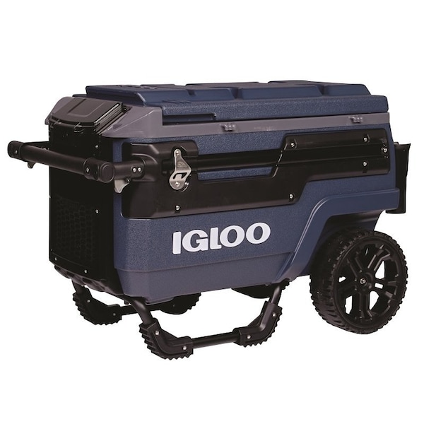 Igloo 00034127 Trailmate Journey Cooler, 70 qt Cooler, Black/Blue - 34127