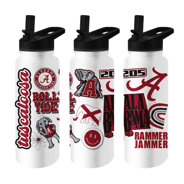 Logo Brands Alabama 34oz Native Quencher Bottle - 102-S34QB-63