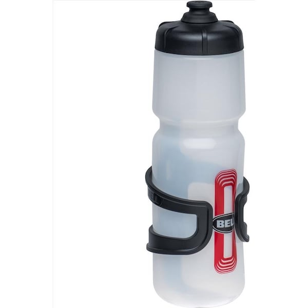 Bell Sports Bell Sports Quencher Plastic Water Bottle and Cage 26 oz Clear Black - 7151855