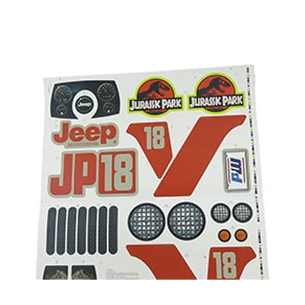 Ilc Replacement for Fisher Price Frc33 Jurassic Park Jeep Wrangler Label Sheet FOR Jeep Frc33 - FRC33 JURASSIC PARK JEEP WRANGLER LABEL SHEET FOR