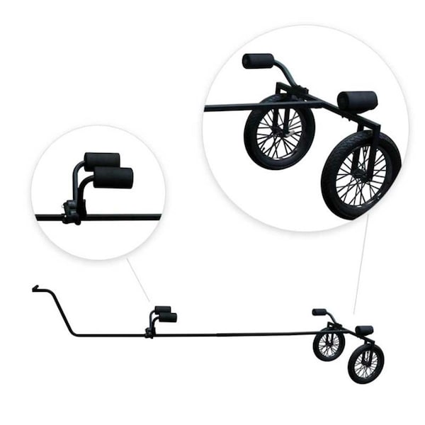 Bola Camping Fishing Canoe & Kayak Trailer, Black - BO1825607