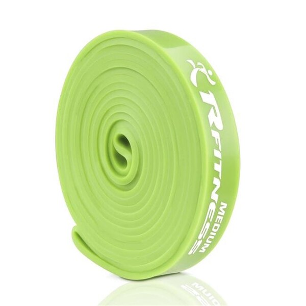 Furinno Furinno RF1506-GR 41 in. Rfitness Professional Long Loop Stretch Latex Exercise Band; Green - Medium - RF1506-GR