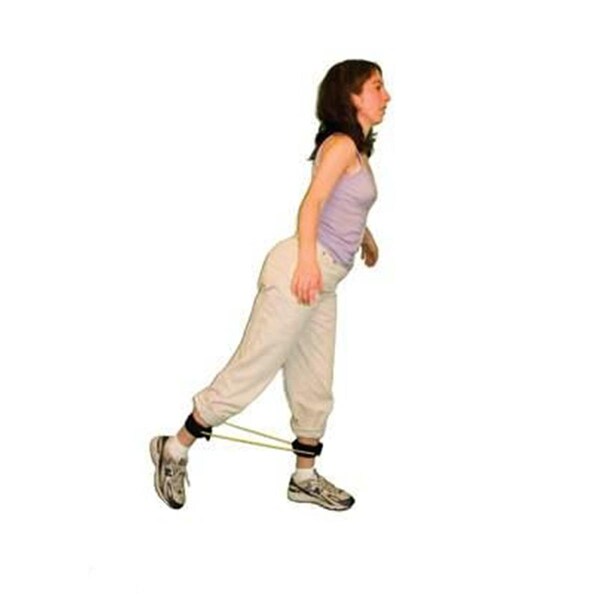 Cando International Exercise Tubing with Ankle Cuffs Exerciser - 48 Inch - Gold - XXX-Heavy - 1412668