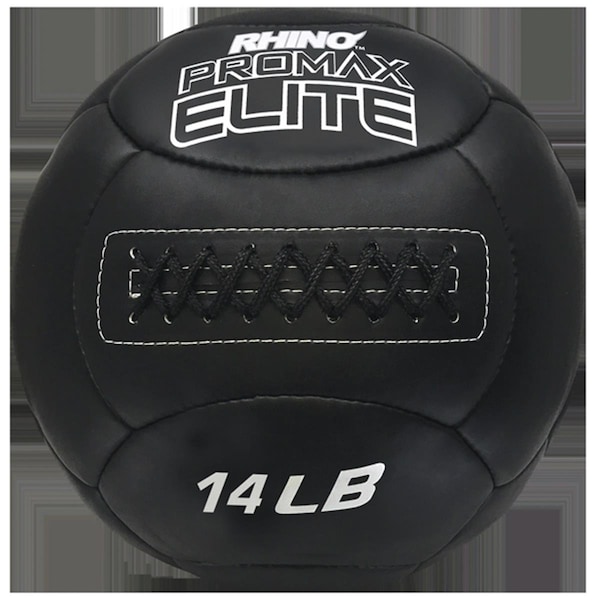 Champion Sports 14 lbs Rhino Promax Elite Medicine Ball, Black - CH55913