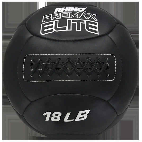 Champion Sports 18 lbs Rhino Promax Elite Medicine Ball, Black - CH55915