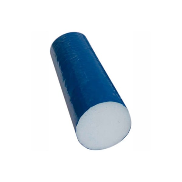 Fabrication Enterprises CanDo White PE Foam Roller with Blue TufCoat, Round, 4" Dia. x 12"L - 30-2236