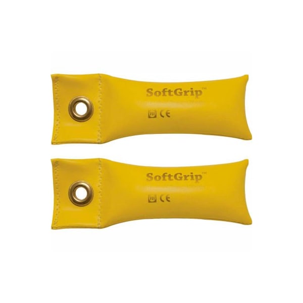 Fabrication Enterprises CanDo SoftGrip Hand Weight, 1 lb., Yellow, 1 Pair - 10-0351-2