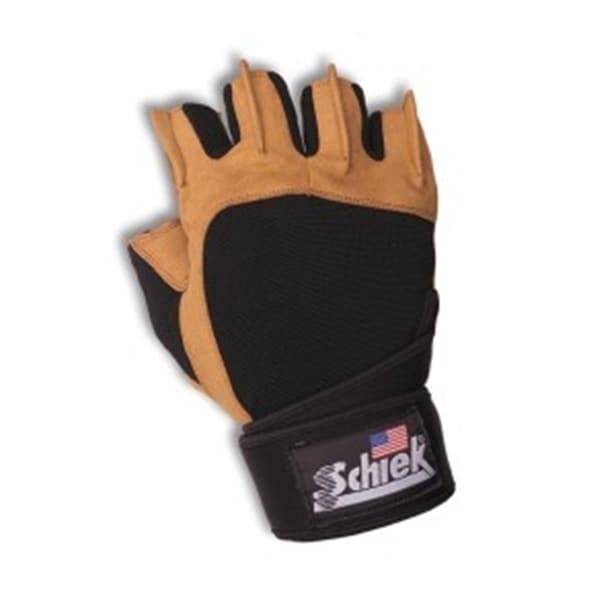 Schiek Sports Power Gel Lifting Gloves with Wrist Wraps S - H425S