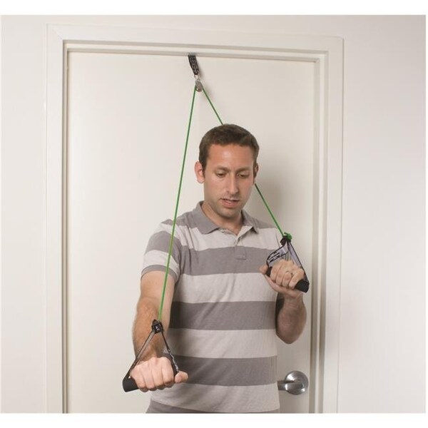 Cando International Cando 10-5042 Shoulder Pulley with Exercise Tubing & Handles; Green - Medium - 1147867