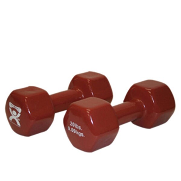 Step-Up Relief 20 lbs Vinyl Coated Dumbbell, Brown - 1 Pair - ST28609