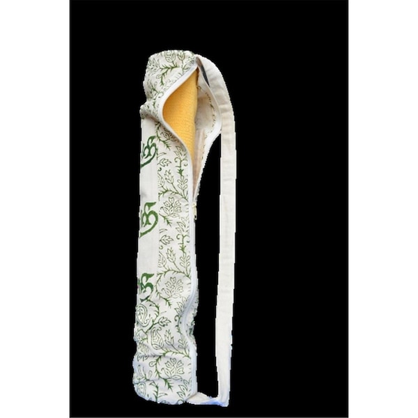 Omsutra OMSBPYB-Green 27 x 4.5 in. Nari Shakti Yoga Rug Bag - Green - OMSBPYB_GREEN