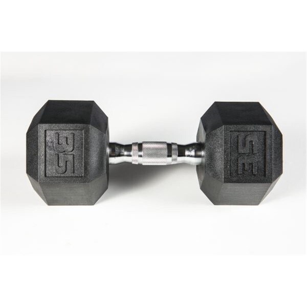 York Barbell York Premium Pvc Hex Dumbbell with Chrome Ergo Handle - 35 lbs - 37012