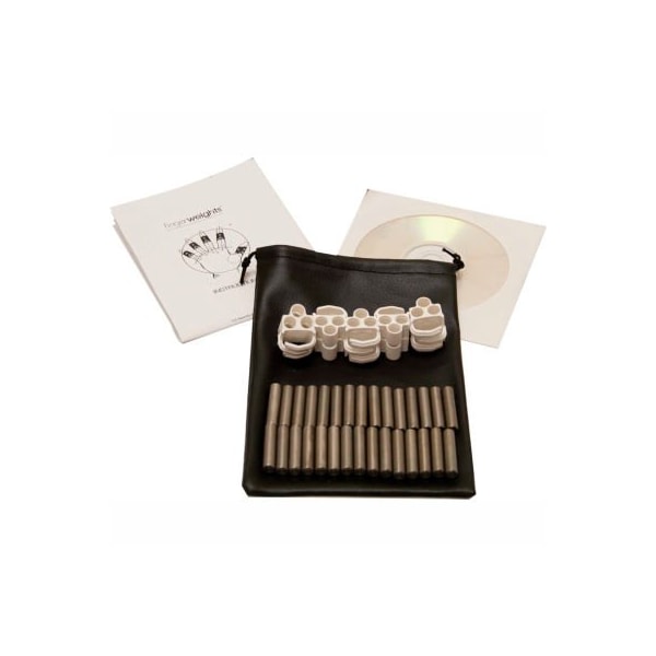 Fabrication Enterprises Fingerweights Finger Exerciser, 5-Finger Set, White - 10-0471