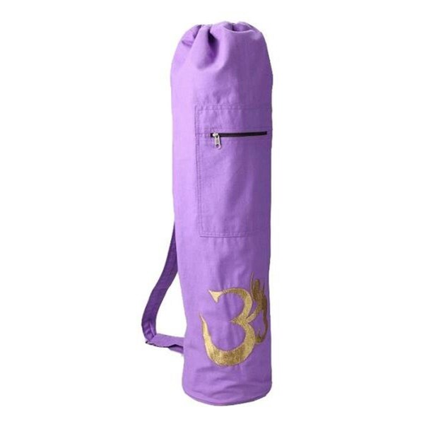 Omsutra OM Shiva Drawstring Yoga Mat Bag, Dark Lavendar - OM101027-DARKLAVENDER
