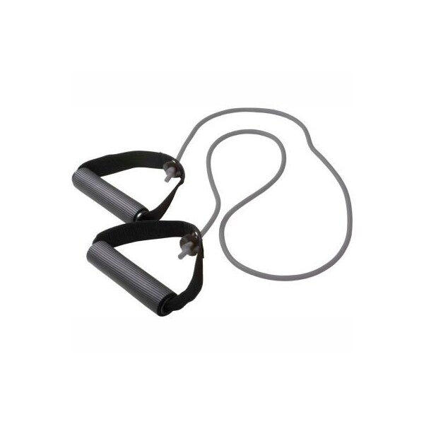 Fabrication Enterprises CanDo Exercise Tubing with Handles, Silver, 48" - 1339254