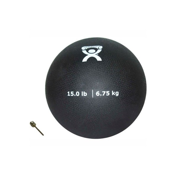 Fabrication Enterprises CanDo Soft Pliable Medicine Ball, 15 lb., 9" Diameter, Black - 465959