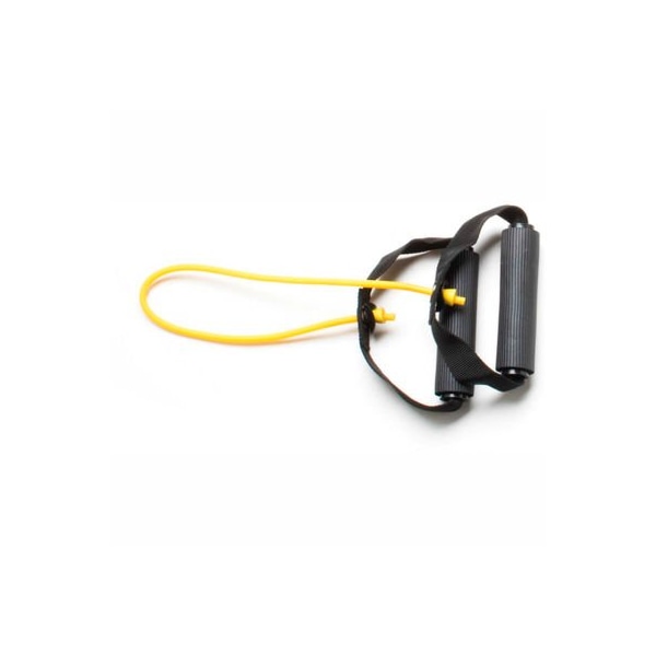 Fabrication Enterprises CanDo Exercise Tubing with Handles, Yellow, 18" - 1330123