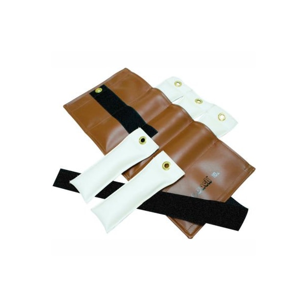 Fabrication Enterprises Pouch Adjustable Wrist and Ankle Weight, 10 lb., Brown, 1 Set - 10-0302