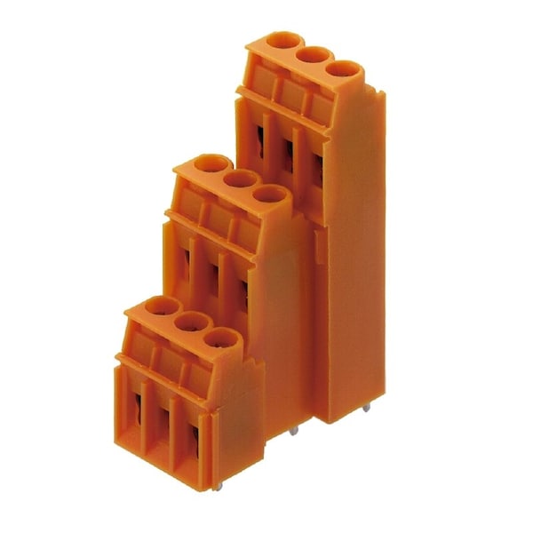 Terminal de PCB Weidmuller, 5, 08 mm, No. de polos: 9, 90°, longitud del pin de soldadura: 3, 2 mm, estañado, naranja - 1596320000