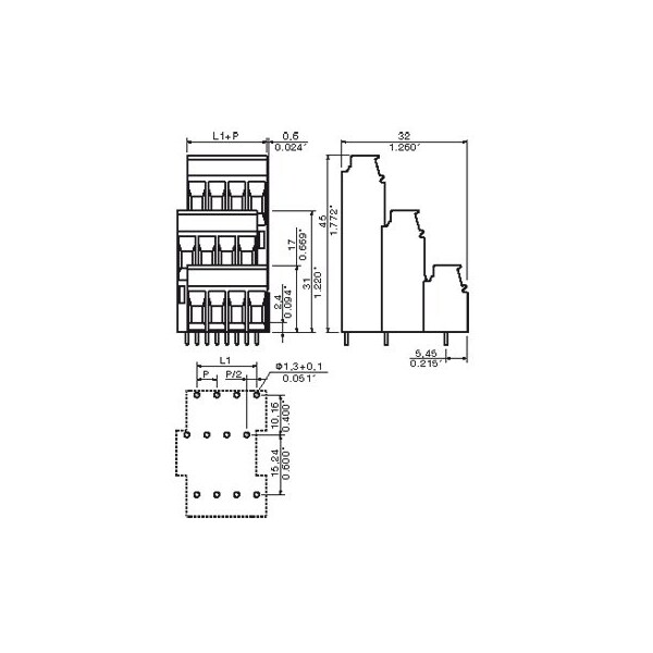 Terminal de PCB Weidmuller, 5, 08 mm, No. de polos: 9, 90°, longitud del pin de soldadura: 3, 2 mm, estañado, naranja - 1596320000