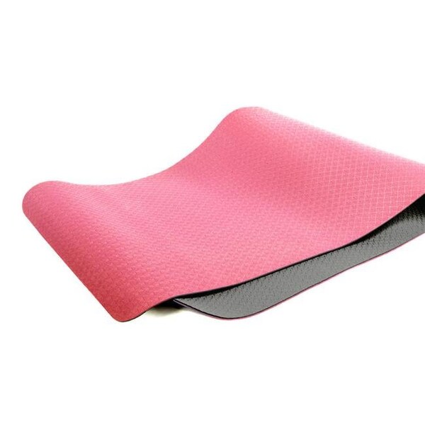 Ecowise EcoWise 80411 0.25 x 24 x 72 in. Elite Yoga Mat; Gray & Pink - 80411
