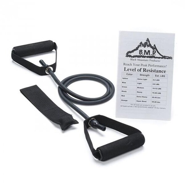 Black Mountain Products Black Mountain Products Black L - A 15-20 lbs. Single Resistance Band; Black - BLACK L + A