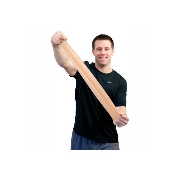 Fabrication Enterprises Sup-R Band Latex Free Exercise Band, Tan, 6 Yard Roll/Box - 1610994