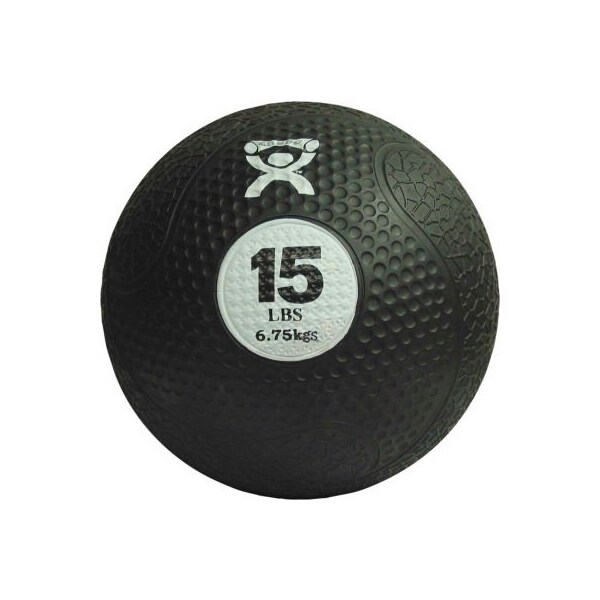 Fabrication Enterprises CanDo Firm Medicine Ball, 15 lb., 10" Diameter, Black - 455002
