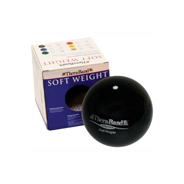 Fabrication Enterprises Thera-Band Soft Weights Ball, Black, 3 kg/6.6 lb. - 458654