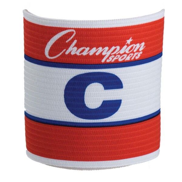 Champion Sports Official Adjustable Captains Armband, Red & White & Blue - CH56091