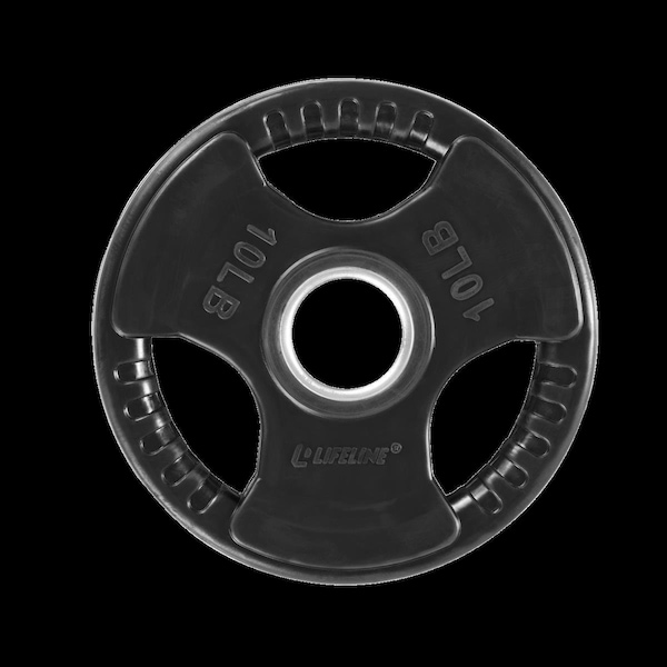 Lifeline First Aid 10 lbs Olympic Rubber Grip Plate - LLOGP-10