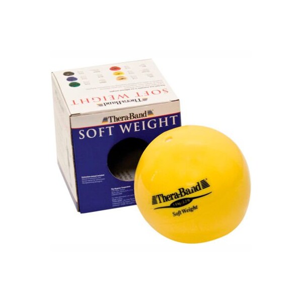 Fabrication Enterprises Thera-Band Soft Weights Ball, Yellow, 1 kg/2.2 lb. - 457193
