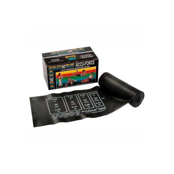 Fabrication Enterprises CanDo AccuForce Exercise Band, Black, 6 Yard Roll - 1466723