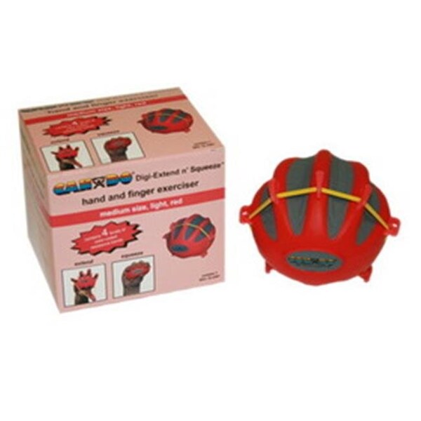 Fabrication Enterprises Fabrication Enterprises 10-2281 Cando Digi-Extend N squeeze Exerciser; Light; Red - Medium - 139433
