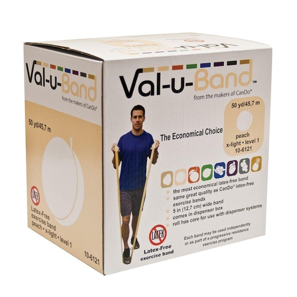 Val-U-Band Latex Free Band, 50 Yard - Peach - VAL-U-BAND-10-6121