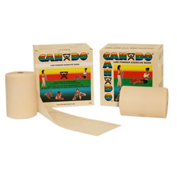 Cando International Low Powder Exercise Band, 100 yards -Tan, 2X Light, 2PK - CANDO-10-5490