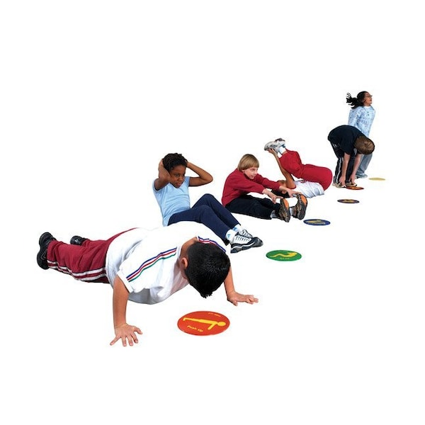 Sportime SPOT MARKET FITNESS SPOTS ASSORTED COLORS SET OF 12 PK - EDU-98-RB12-SET