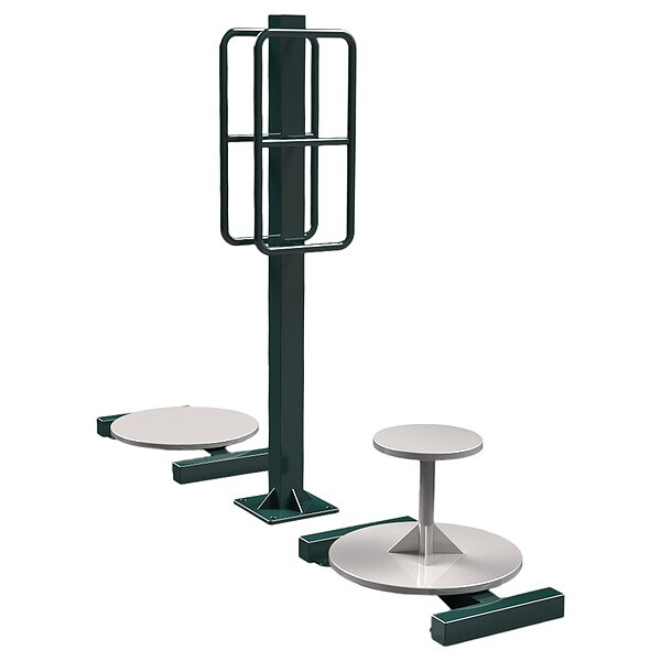 Triactive Usa Two Person Rotator, 62.4 in H, Beige/Green - TSOR