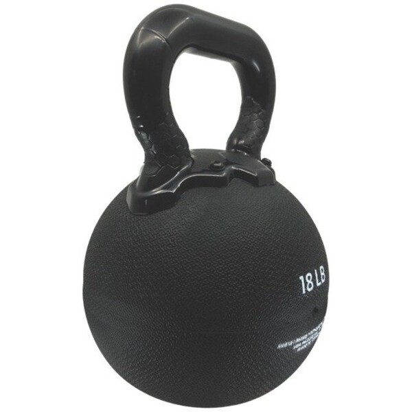 Champion Sports Durable Rhino Kettle Bell, Yellow, 18lb - RKB18