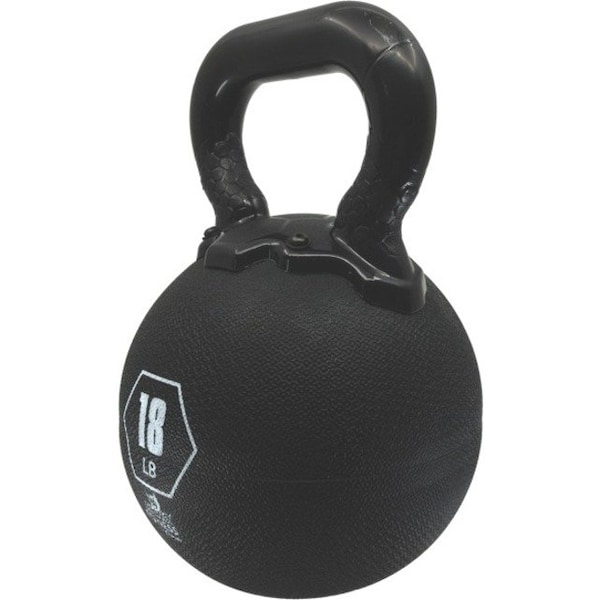Champion Sports Durable Rhino Kettle Bell, Yellow, 18lb - RKB18