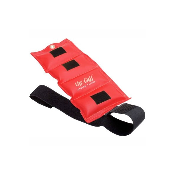 Fabrication Enterprises Cuff Deluxe Wrist and Ankle Weight, 2.5 lb., Red - 221612